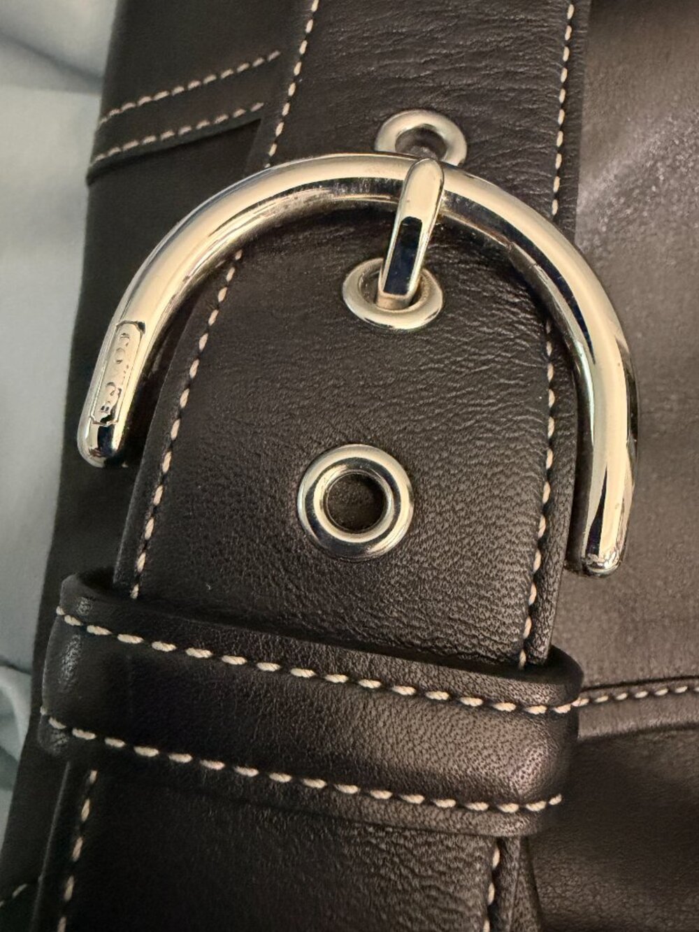 Coach Soho Black Leather Shoulder Bag Vintage - Picture 10 of 11